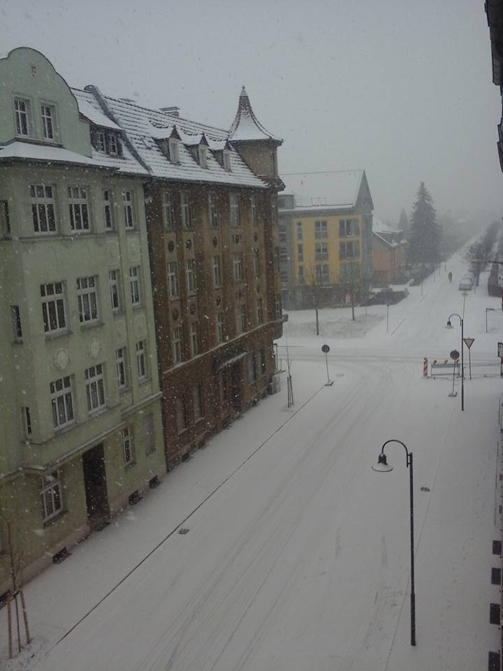 A snowy German town!
