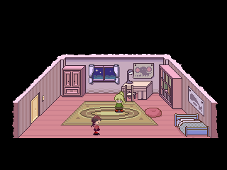 'Madotsuki, in Poniko's house.'